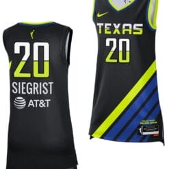 Maddy Siegrist Jersey #20 Rebel Edition Dallas Wings 2023 WNBA Draft Black