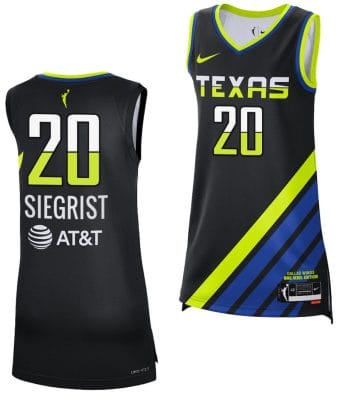 Maddy Siegrist Jersey #20 Rebel Edition Dallas Wings 2023 WNBA Draft Black