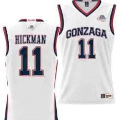 Nolan Hickman Jersey #11 Gonzaga Bulldogs NIL College Basketball Lightweight White