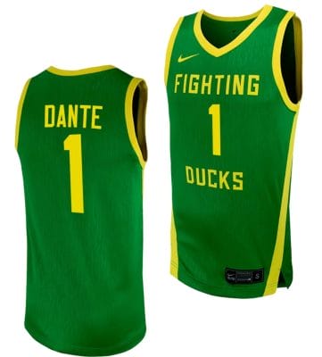 NFaly Dante Jersey #1 Oregon Ducks Replica College Basketball uniform Green