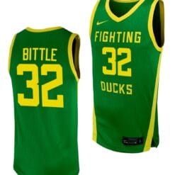 Nathan Bittle Jersey #32 Oregon Ducks Replica College Basketball uniform Green