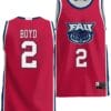 Nicholas Boyd Jersey #2 FAU Owls NIL College Basketball Lightweight Red