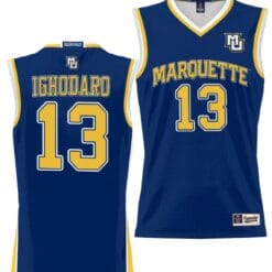 Oso Ighodaro Jersey #13 Marquette Golden Eagles NIL Basketball Lightweight Navy