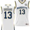 Oso Ighodaro Jersey #13 Marquette Golden Eagles NIL Basketball Lightweight White