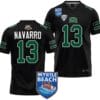 Parker Navarro Jersey #13 Ohio Bobcats 2023 Myrtle Beach Bowl Patch College Football Black