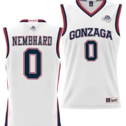 Ryan Nembhard Jersey #0 Gonzaga Bulldogs NIL College Basketball Lightweight White