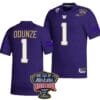 Rome Odunze Jersey #1 Washington Huskies Allstate Sugar Bowl Patch 2024 College Football Purple