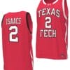 Ricky Pop Isaacs Jersey #2 Texas Tech Red Raiders Basketball uniform Red