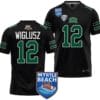 Sam Wiglusz Jersey #12 Ohio Bobcats 2023 Myrtle Beach Bowl Patch College Football Black