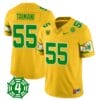 Sam Taimani Jersey #55 Oregon Ducks Honor Spencer Webb Patch Football Yellow