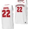 Steven Crowl Jersey #22 Wisconsin Badgers By the Players Basketball 2023-24 White