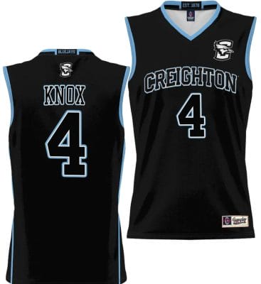 Sterling Knox Jersey #2 Creighton Bluejays College NIL Basketball Lightweight Black