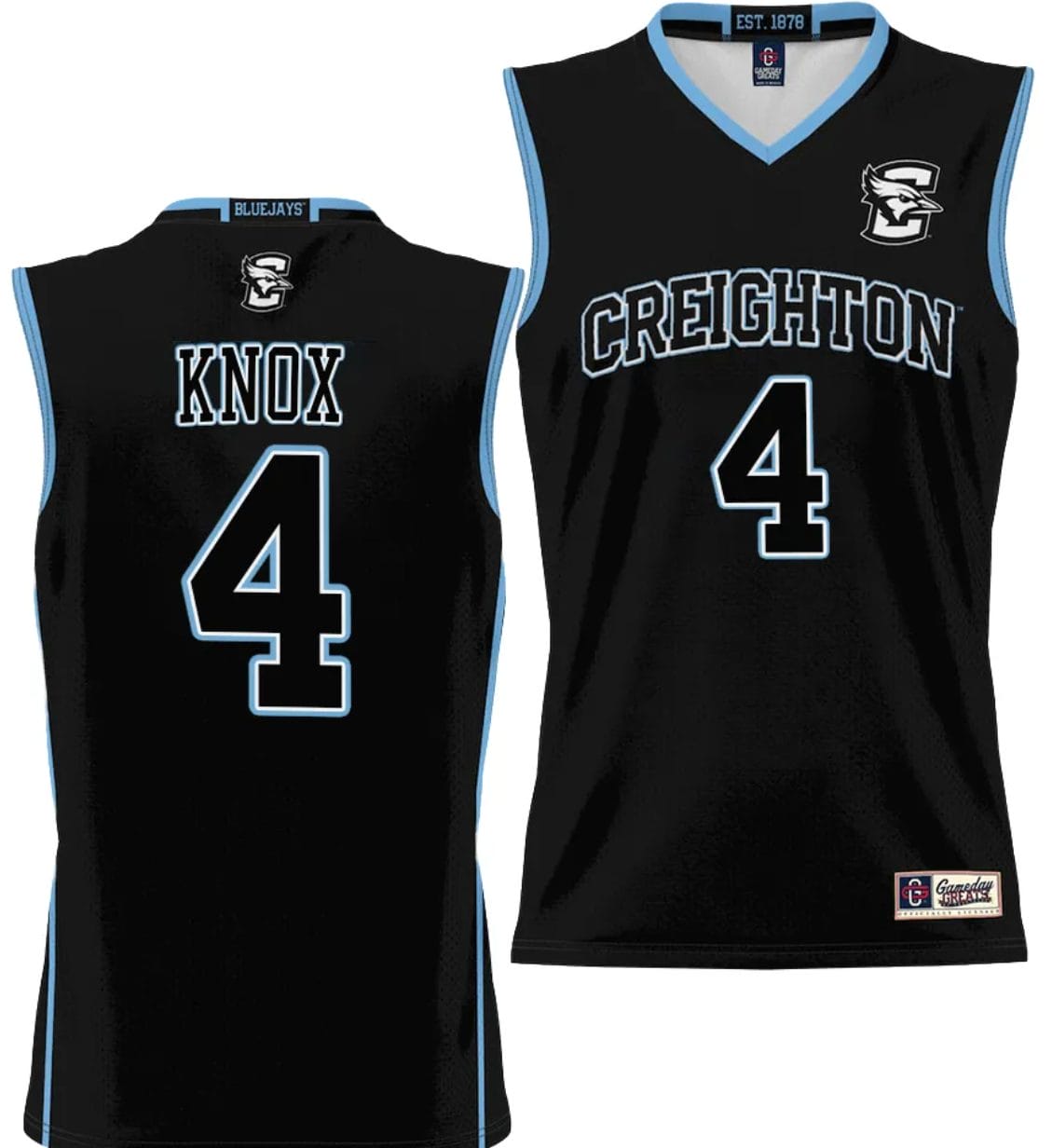 Sterling Knox Jersey #2 Creighton Bluejays College NIL Basketball Lightweight Black