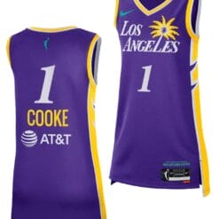 Sparks Zia Cooke Jersey #1 Los Angeles 2023 WNBA Draft Explorer Edition Purple
