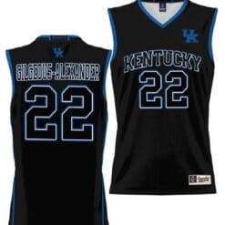Shai Gilgeous Alexander Jersey #22 Kentucky Wildcats NIL College Basketball Lightweight Black