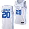 Spencer Johnson Jersey #20 BYU Cougars College Basketball Jersey 2022-23 White