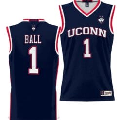 Solomon Ball Jersey #1 UConn Huskies NIL College Basketball Lightweight Navy