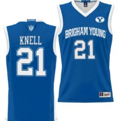 Trevin Knell Jersey #21 BYU Cougars NIL College Basketball Jersey Lightweight Royal
