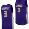 TJ Bickerstaff Jersey #3 James Madison Dukes Replica Basketball uniform Purple
