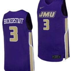 TJ Bickerstaff Jersey #3 James Madison Dukes Replica Basketball uniform Purple