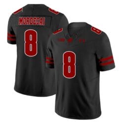 Tanner Mordecai Jersey #8 Wisconsin Badgers Vapor Limited College Football Black