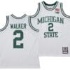 Tyson Walker Jersey #2 Michigan State Spartans 125th Basketball Anniversary 1990 Throwback White