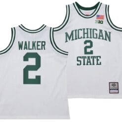 Tyson Walker Jersey #2 Michigan State Spartans 125th Basketball Anniversary 1990 Throwback White