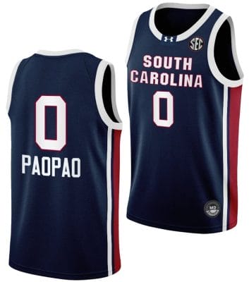 Te Hina Paopao Jersey #0 South Carolina Gamecocks College Basketball Away Black