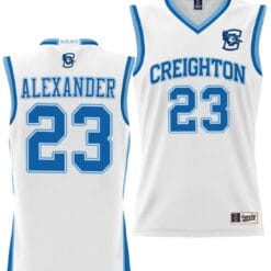Trey Alexander Jersey #23 Creighton Bluejays College NIL Basketball Lightweight White