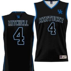 Tre Mitchell Jersey #4 Kentucky Wildcats NIL College Basketball Lightweight Black