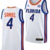 Tyrese Samuel Jersey #4 Florida Gators Limited College Basketball 2023-24 Home White