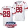 Tahj Brooks Jersey #28 Texas Tech Red Raiders Independence Bowl Patch Football 2023 White