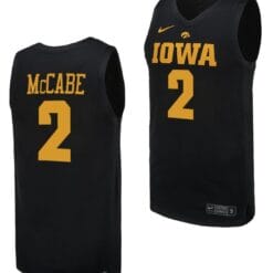 Taylor McCabe Jersey #2 Iowa Hawkeyes Basketball uniform 2023-24 Black