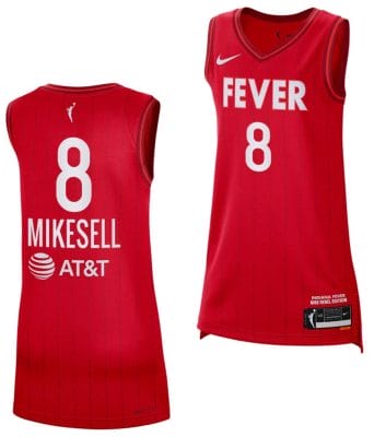 Taylor Mikesell Jersey #2 Indiana Fever Rebel Edition 2023 WNBA Draft Red