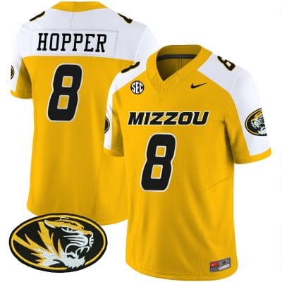 Ty Ron Hopper Jersey #8 Missouri Tigers Vapor Limited College Football Stitched Gold Alternate