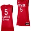 Victaria Saxton Jersey #5 Indiana Fever 2023 WNBA Draft Rebel Edition Red