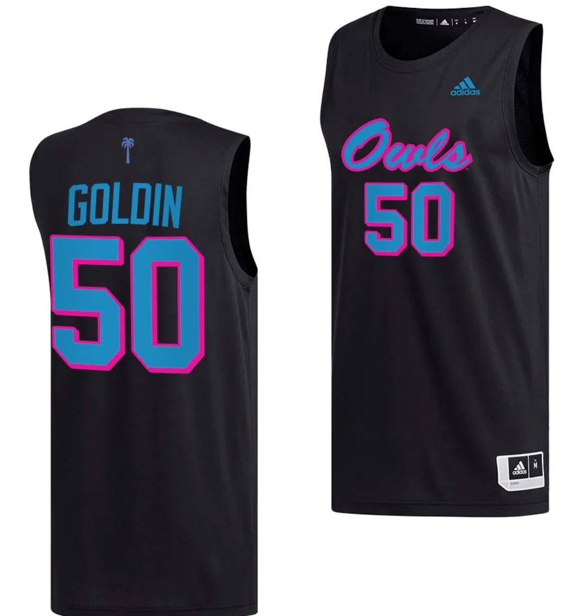Vladislav Goldin Jersey #50 FAU Owls College Basketball Replica Black