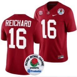 Will Reichard Jersey #16 Alabama Crimson Tide Rose Bowl Game 2024 Patch College Football Playoff Crimson