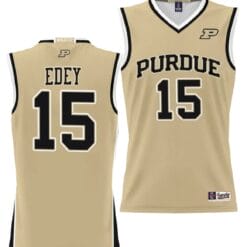Zach Edey Jersey #15 Purdue Boilermakers NIL College Basketball Lightweight Gold