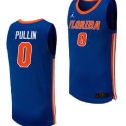 Zyon Pullin Jersey #0 Florida Gators College Basketball 2023-24 Replica Uniform Royal