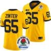Zak Zinter Jersey #65 Michigan Wolverines Rose Bowl Game 2024 Patch College Football Playoff Maize