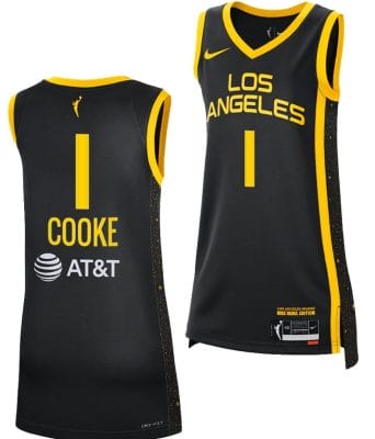 Zia Cooke Jersey #1 Los Angeles Sparks 2023 WNBA Draft Black