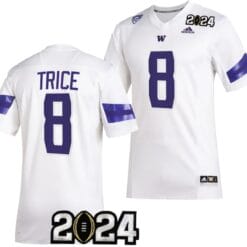 Bralen Trice Jersey #8 Washington Huskies 2024 College Football Playoff National Championship White