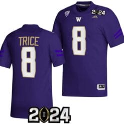 Bralen Trice Jersey #8 Washington Huskies 2024 College Football Playoff National Championship Purple