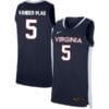 Ben Vander Plas Jersey #5 Virginia Cavaliers College Basketball Stitched Navy