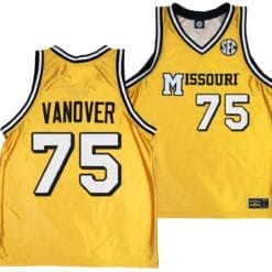 Connor Vanover Jersey #75 Missouri Tigers Alternate Basketball Throwback Legacy uniform Gold