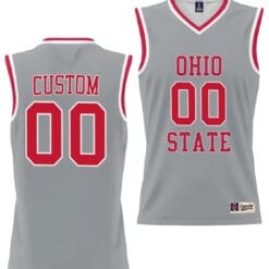 Custom Ohio State Jersey Name and Number College Basketball Lightweight Gray