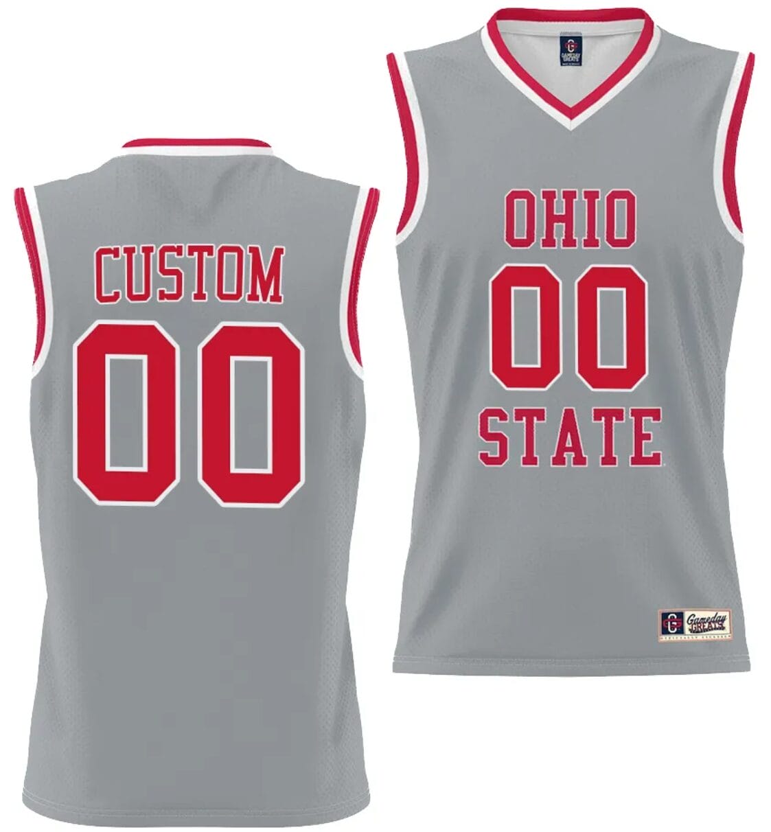 Custom Ohio State Jersey Name and Number College Basketball Lightweight Gray