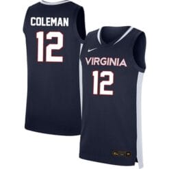 Chase Coleman Jersey #12 Virginia Cavaliers College Basketball Stitched Navy