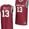 Christoph Tilly Jersey #13 Santa Clara Broncos Basketball NIL Lightweight Maroon